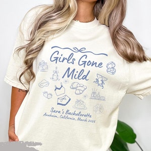 Girls Gone Mild Bachelorette Party Shirts Spa Slumber Party, Pj's and Prosecco Comfort Colors Girls Night In Shirts Bridesmaids Gifts