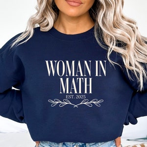 Sweat personnalisé femme en mathématiques, cadeaux pour femme, pull mathématicien doctorant en mathématiques, cadeau professeur de mathématiques, cadeau diplômé de mathématiques