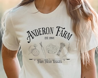 Custom Farm Shirt, Farm Fresh Veggies Farmers Market Shirt Gift for Gardener, Local Farm Gardening Gift, Farming Mom Dad Shirts