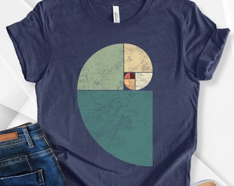 Fibonacci Golden Ratio T-Shirt, Sacred Geometry, Math Teacher Shirt, Science Tee, Mathematician shirt, Spiral Shirt, Math Lover Gift