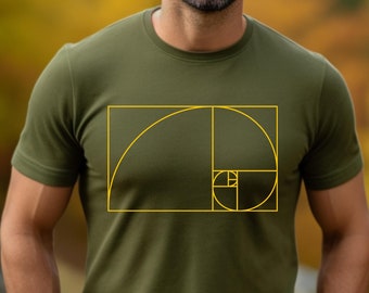Fibonacci Golden Ratio Shirt Sacred Geometry, Math Teacher Shirt, Science Tee, Mathematician shirt, Spiral Shirt, Math Lover Gift