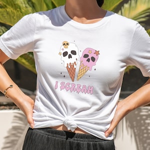 Spooky Summer Ice Cream Shirt, Summer Vibes Shirt, Ice Cream Skeleton Tee, Trendy Shirt, Funny Pun Shirt, Cute Spooky Season Shirt