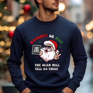 Weihnachten Radiologie Sweatshirt Urlaub X-ray Tech Geschenk, Team Xray Shirt, lustiges Rad Tech Weihnachtsgeschenk, Radiologe Santa Rundhalspullover
