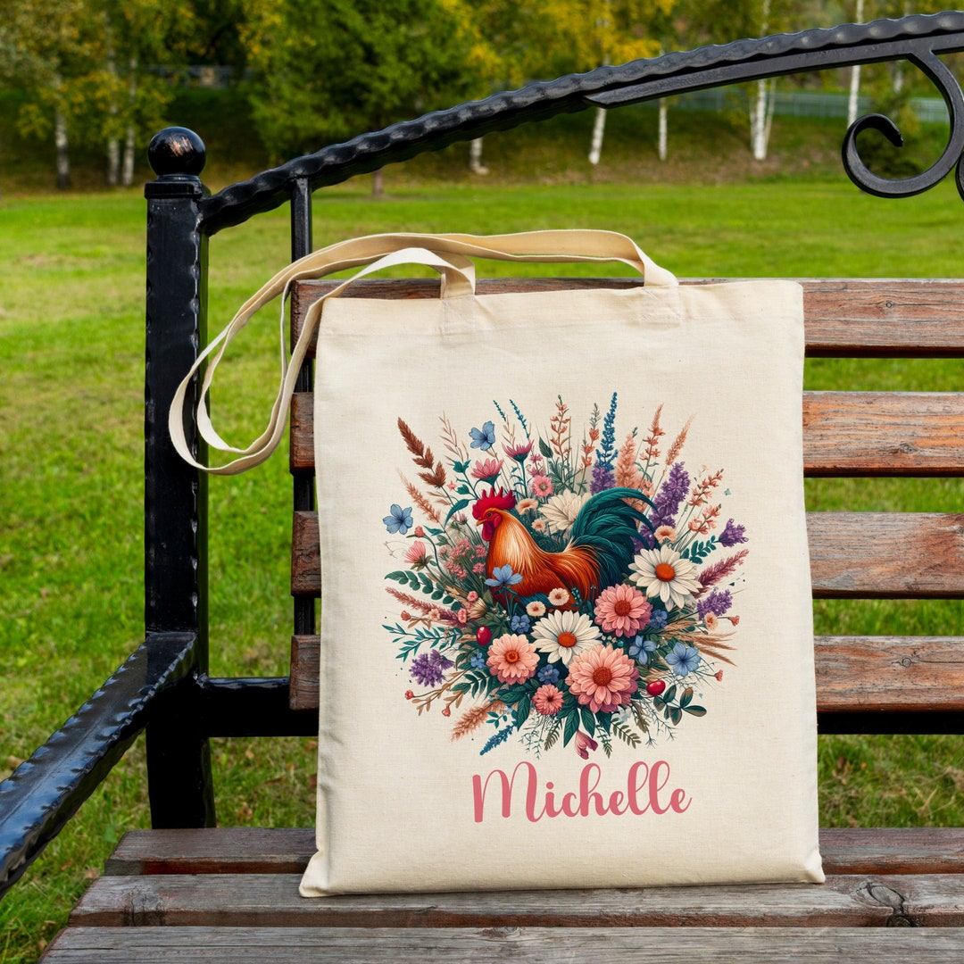 Farmhouse Chicken - Customizable Canvas Tote Bag main image 1