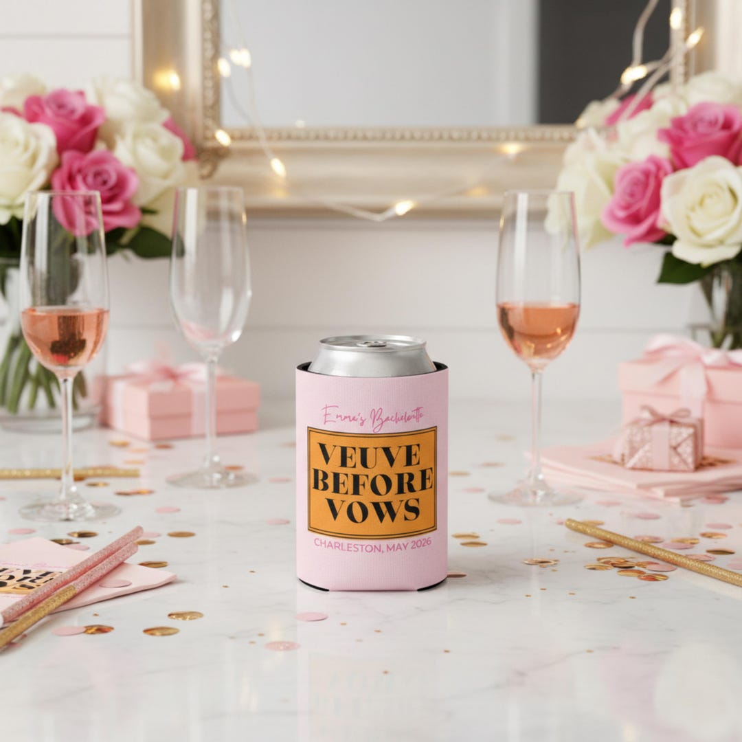 Veuve Before Vows Coozie, Last Rendez Veuve Slim Can Cooler, Custom ...