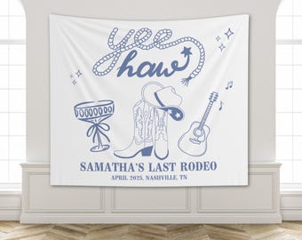 Decorazioni per fondali da addio al nubilato da cowgirl, stesso cowboy per sempre, ultimo rodeo, banner per addio al nubilato a Nashville, cartello western country, bandiera, ultima discoteca