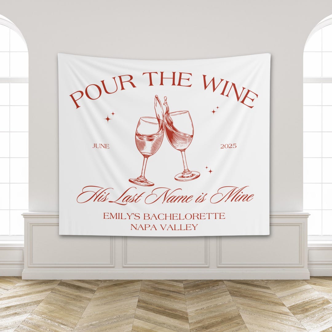 Wine Bachelorette Party Banner, Custom Winery Bachelorette Photo ...