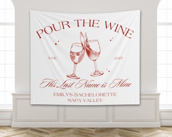 Banderole d'enterrement de vie de jeune fille de garçon ou de jeune fille vinicole, décor de toile de fond photo personnalisé EVJF, Napa Valley Bach week-end sur le thème du vin en nuage