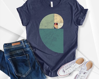 Fibonacci Golden Ratio T-Shirt, Sacred Geometry, Math Teacher Shirt, Science Tee, Mathematician shirt, Spiral Shirt, Math Lover Gift