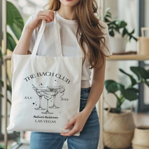 Cocktail Bachelorette Tote Bags for Braidsmaids, Bachelorette Merch,  Custom Bridal Party Gifts,  Bach Trip Vegas Bachelorette Favors
