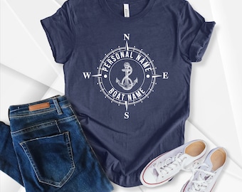 Personalized Sailing Shirt, Sail Club T-Shirt, Captain First Mate Shirt, Nautical Boating Shirt, Sailing Team Shirts, Custom Sailor Gift