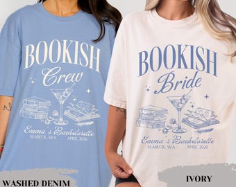Book Bachelorette Shirts, Custom Bookish Bachelorette Comfort Colors® T-shirts, Reading Bride and Crew Bridesmaid Proposal Gifts