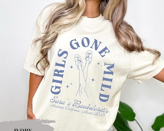 Girls Gone Mild Bachelorette Party Shirts Spa Slumber Party, Pj's and Prosecco Comfort Colors Girls Night In Shirts Bridesmaids Gifts