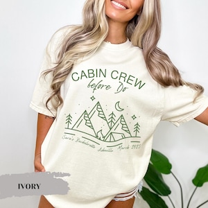 Cabin Bachelorette Shirts, Camp Bach Custom Comfort Colors® T-shirt Bachelorette Gifts, Mountain Bride Camping Bridal Party Cabin Crew Tee
