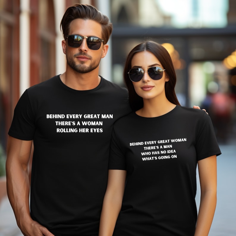 Funny Couples Matching T-shirts, Comic Saying Wife and Husband Shirts ...