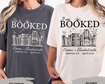 Book Lover Bachelorette Party Shirts, Custom Bookish Bride T-shirt, Reading Bride Bridesmaid Proposal Gifts, Bookworm Bridal Shower Tee