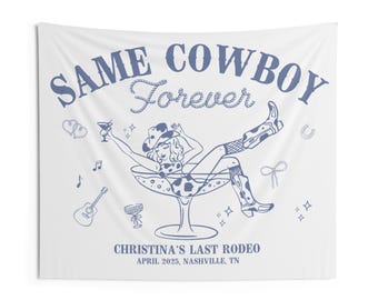 Decorazioni per fondali da addio al nubilato da cowgirl, stesso cowboy per sempre, ultimo rodeo, banner per addio al nubilato a Nashville, cartello western country, bandiera, ultima discoteca