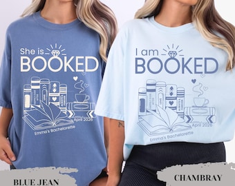 Book Lover Bachelorette Party Shirts, Custom Bookish Librarian Bride T-shirt, Reading Bride Bridesmaid Proposal Gifts, Bookworm Bridal Tee