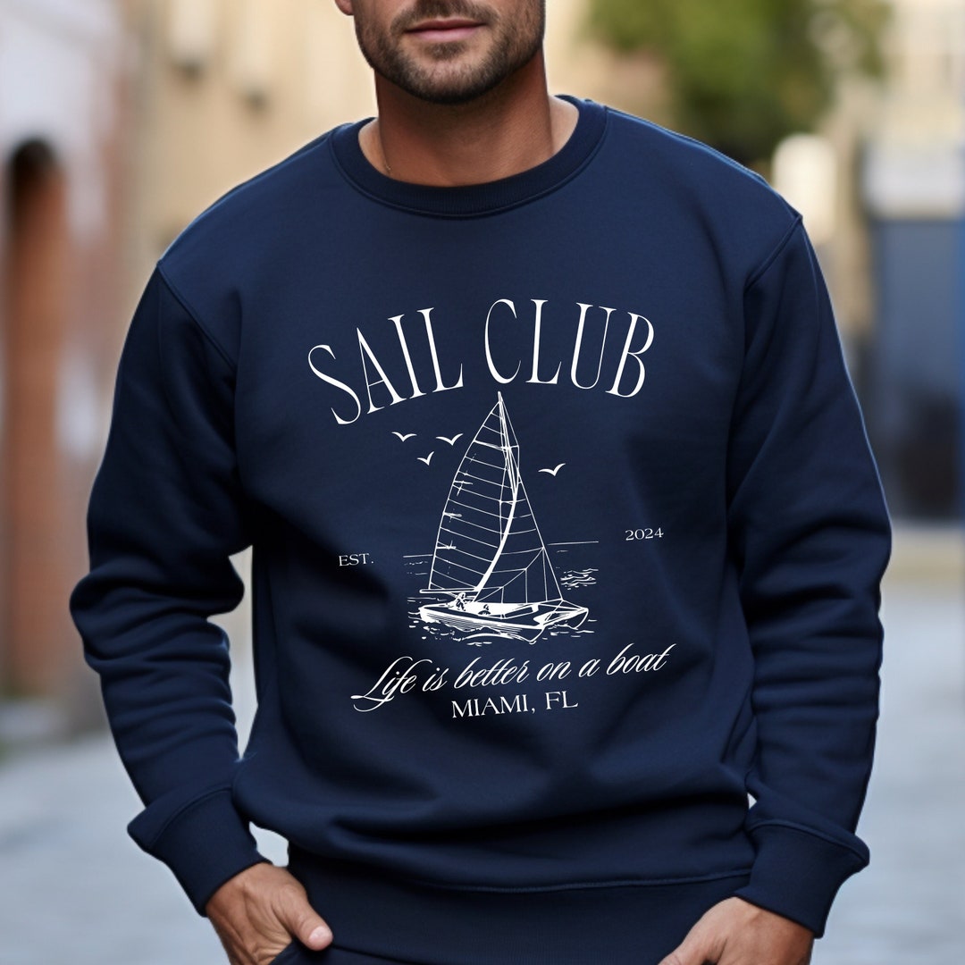 [GRAVER]★SAILBOAT SMILE SWEATSHIRT UNISEX] Sailboat Smile Sweatshirt - GRAVER | 60% - Asian