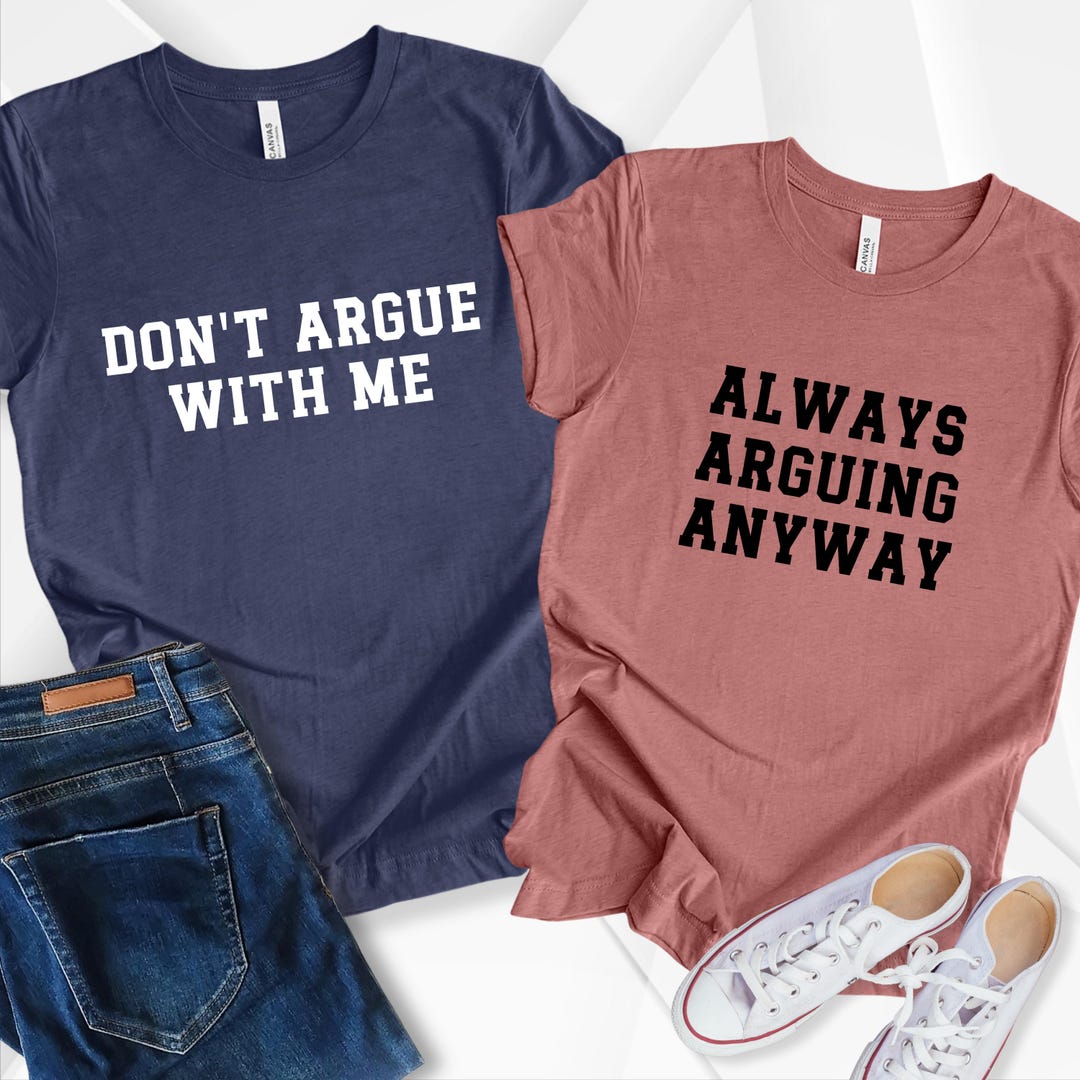 Funny Couples Matching T-shirts, Comic Saying Wife and Husband Shirts ...