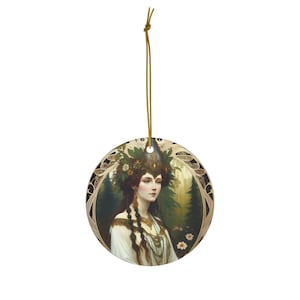Decorazione occulta della dea verde - Ornamento della strega della foresta - Samhain - Regalo Wicca