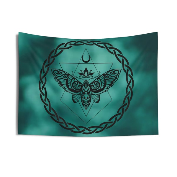 Celtic Moth Tarot Card Cloth Tarot Cards Cloth Evil Eye Oracle Cloth for Readings Pagan Altar Cloth Wicca Divination Tools Small Cloth