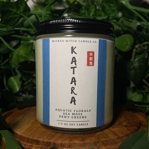 Katara | Avatar the Last Airbender Candle | Avatar the Last Airbender | Pet-Friendly Candle | Handmade Candle | 7.5 oz