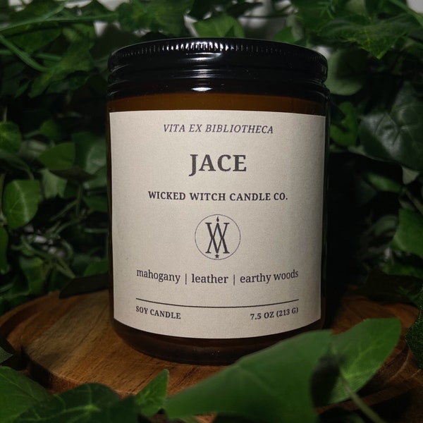 Jace | Book Candle | Shadowhunters | The Mortal Instruments | Pet-Friendly Candle | Handmade Candle | 7.5 oz