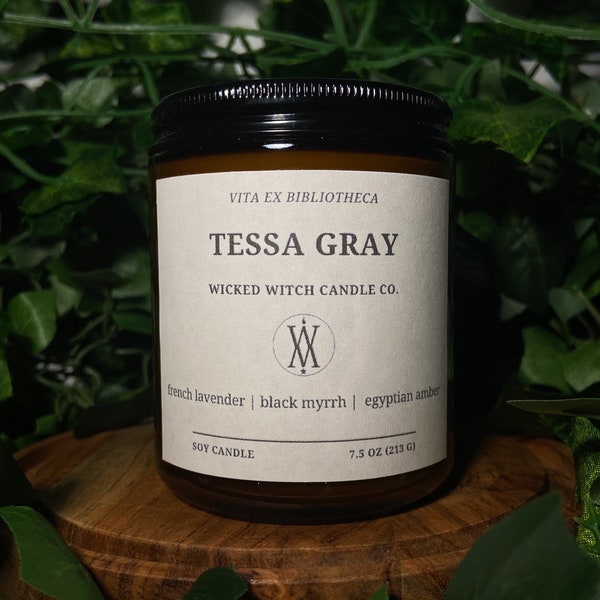 Tessa Gray | Book Candle | Shadowhunters| The Infernal Devices | Pet-Friendly Candle | Handmade Candle | 7.5 oz