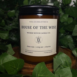 House of the Wise | Book Candle | Handmade Candle | Pet-Friendly Candle | 7.5 oz