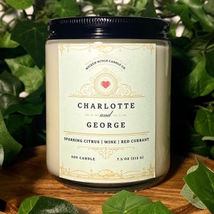 Charlotte & George | Bridgerton Candle | Book Candle | TV Show Candle | Handmade Candle | Pet-Friendly Candle | 7.5 oz