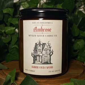 Ambrose | Chilling Adventures of Sabrina Candle | CAOS Inspired Candle | TV Candle | Film Candle | Pet-Friendly Candle | 7.5 oz