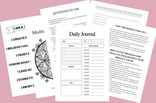 Breast Cancer Journal/ Cancer Planner/cancer Diary/hero Journey/breast ...