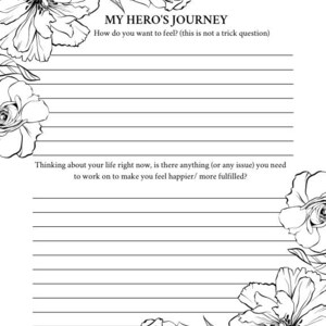 Breast Cancer Journal Printable, Hero’s Journey Workbook, Healing Support Journal, Emotional Wellness, PDF Survivor Gift image 5