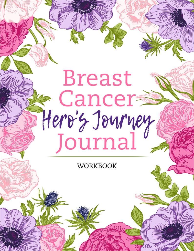 Breast Cancer Journal Printable, Hero’s Journey Workbook, Healing Support Journal, Emotional Wellness, PDF Survivor Gift image 2
