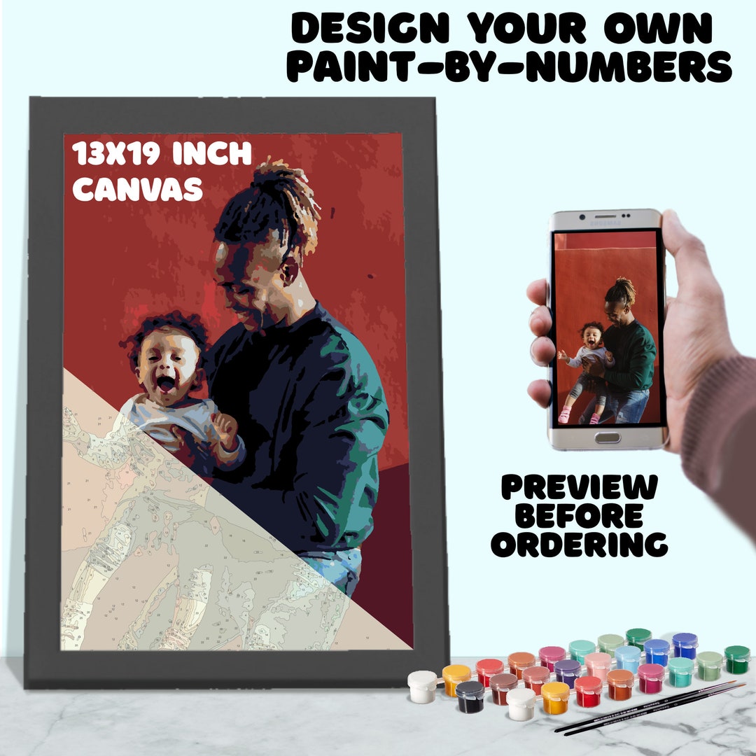 Personalised Paint by Numbers / Custom Paint by Numbers Etsy UK