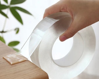 1/2/3/5M Nano Tape Tracsless Double Sided Tape Transparent No Trace Reusable Waterproof Adhesive Tape Cleanable Home gekkotape