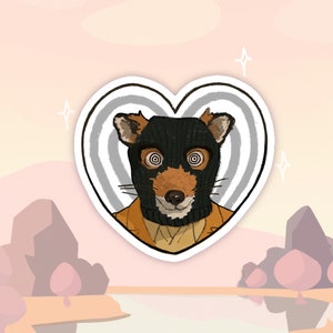 Fantastic Fox Heart Sticker