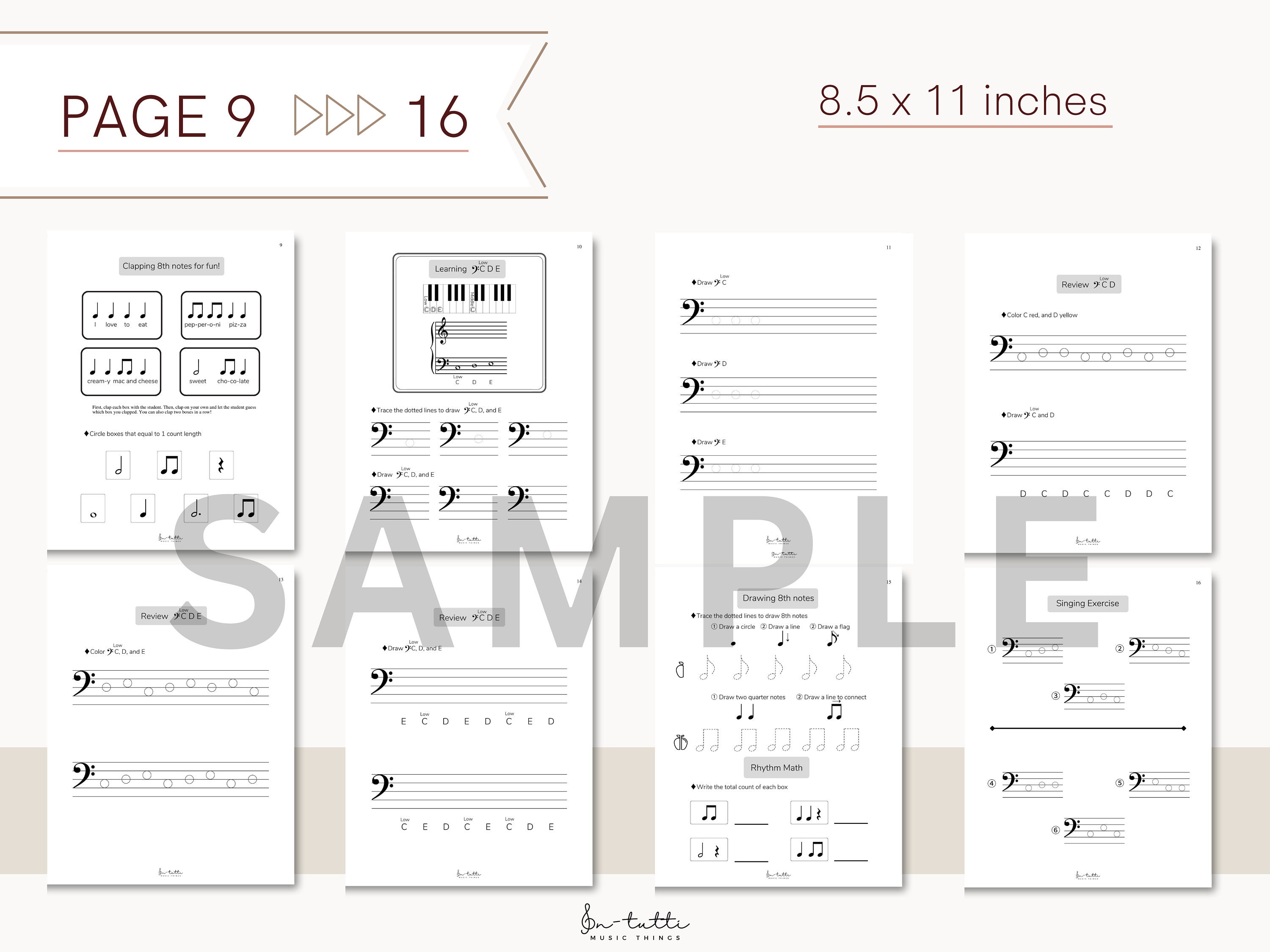 MUSIC WORKSHEETS Notespeller for Piano Piano Worksheets Rhythm Exercise ...