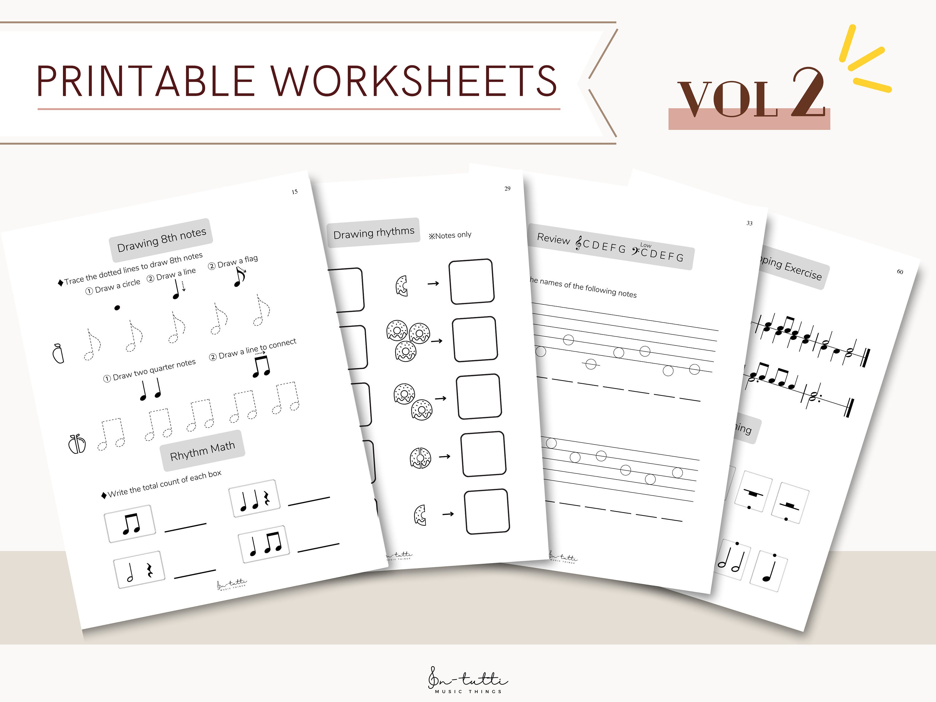 MUSIC WORKSHEETS Notespeller for Piano Piano Worksheets Rhythm Exercise ...