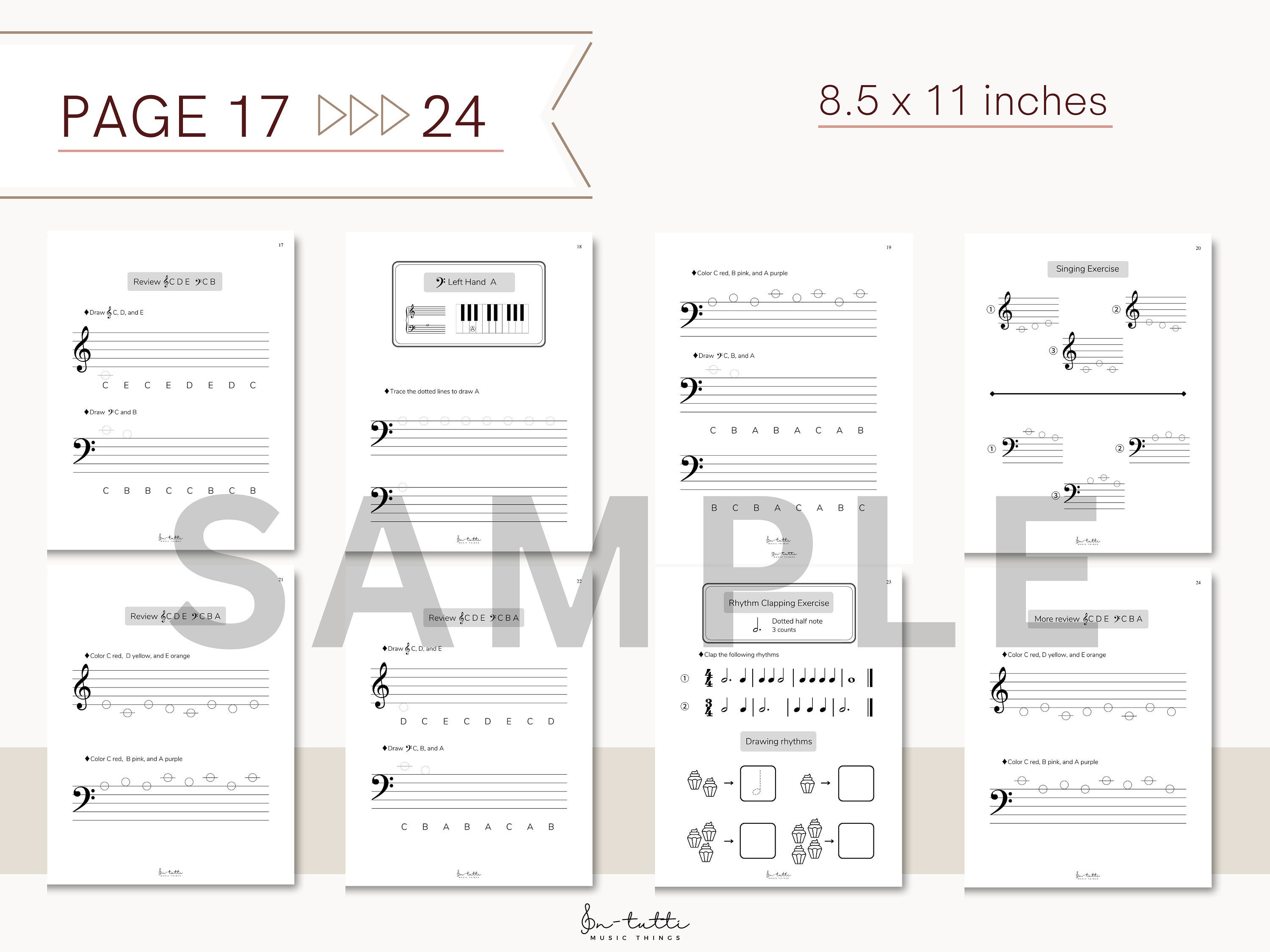 MUSIC WORKSHEETS Notespeller Piano Worksheets Rhythm Exercise Singing ...