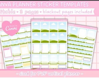 Canva Editable Planner Sticker Template