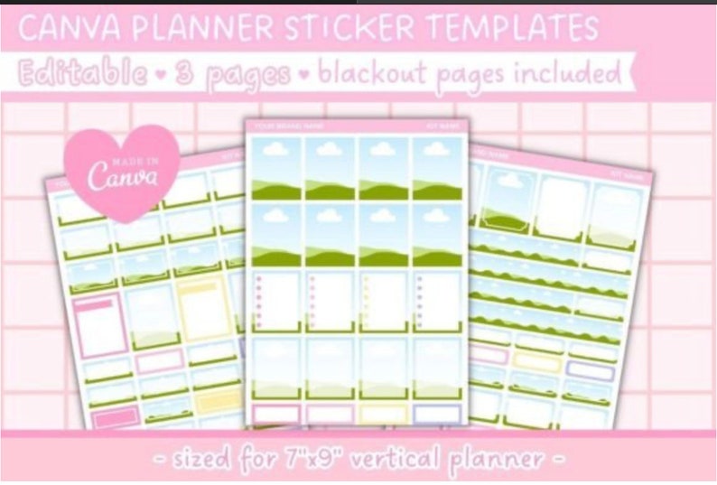 Canva Editable Planner Sticker Template afbeelding 1