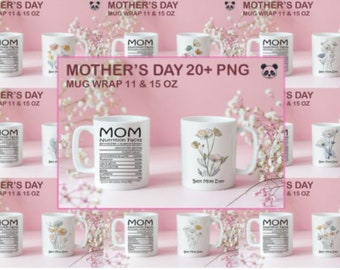 Mother’s Day Mug Wrap Sublimation Bundle