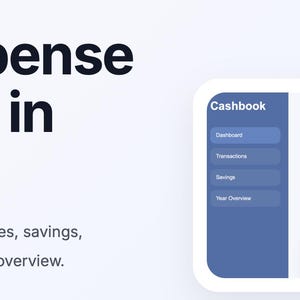Könnte beinhalten: Digitales Interface für einen persönlichen Ausgaben-Tracker, der in PHP erstellt wurde. Das Dashboard zeigt Finanzdaten an, einschließlich Gesamtguthaben, Abschlusskonto und Einnahmen, mit einem sauberen, benutzerfreundlichen Design. Text: "Personal Expense Tracker built in PHP".