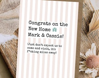 Personalised New Home Card | Sweary A6 Card
