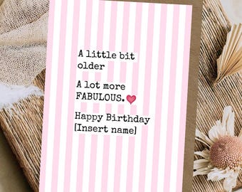 Personalised Fab Birthday Card | Mum, sister, friend, colleague