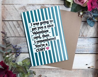 Sweary Valentines Card