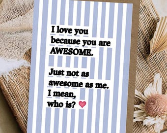 Funny Illustrated Greeting Card | Love, Birthday