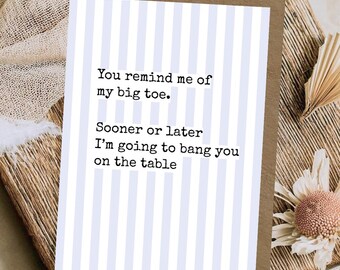 Funny rude ‘bang’ card for wife, husband, boyfriend, girlfriend | inappropriate adult humour | cheeky offensive birthday anniversary card |